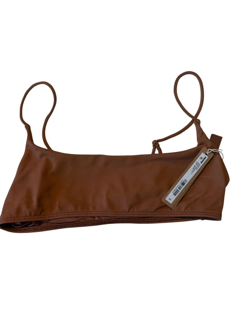 SKIMS Classic Swim Square Neck Scoop Top Bronze Size Medium